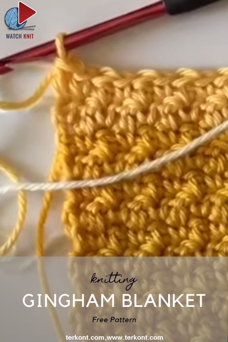 Crochet Griddle Stitch Gingham Blanket