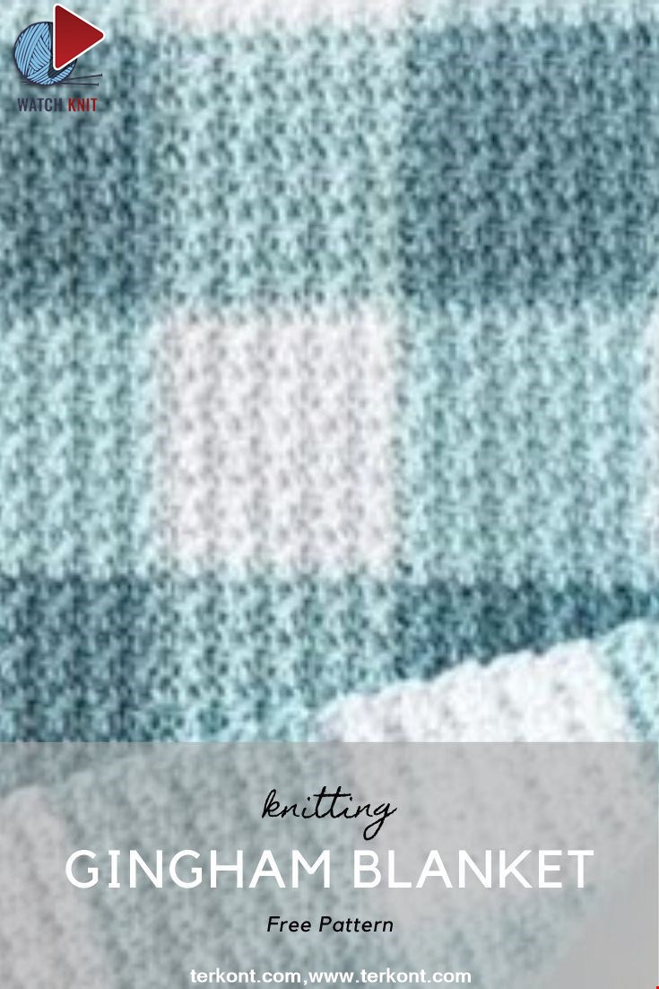 Crochet Teal Gingham Blanket