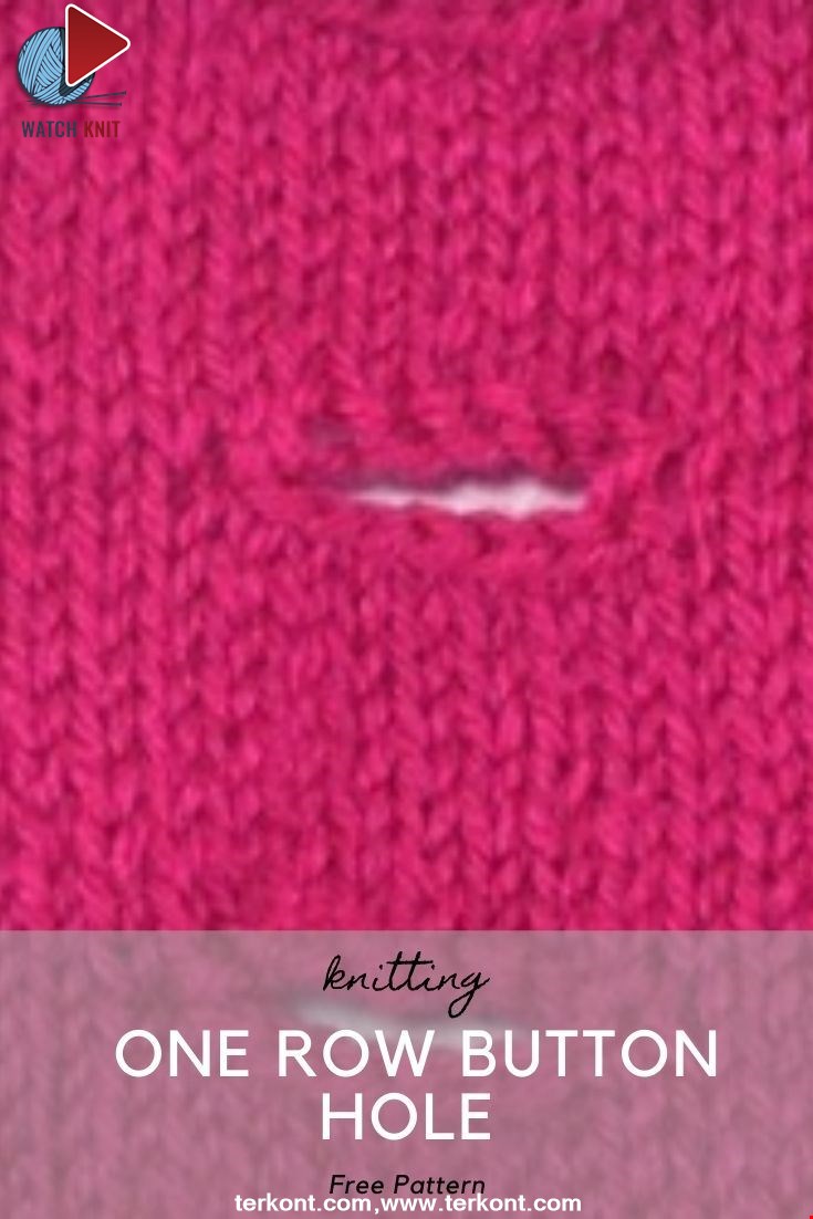 How to Knit the One Row Button Hole (English Style)