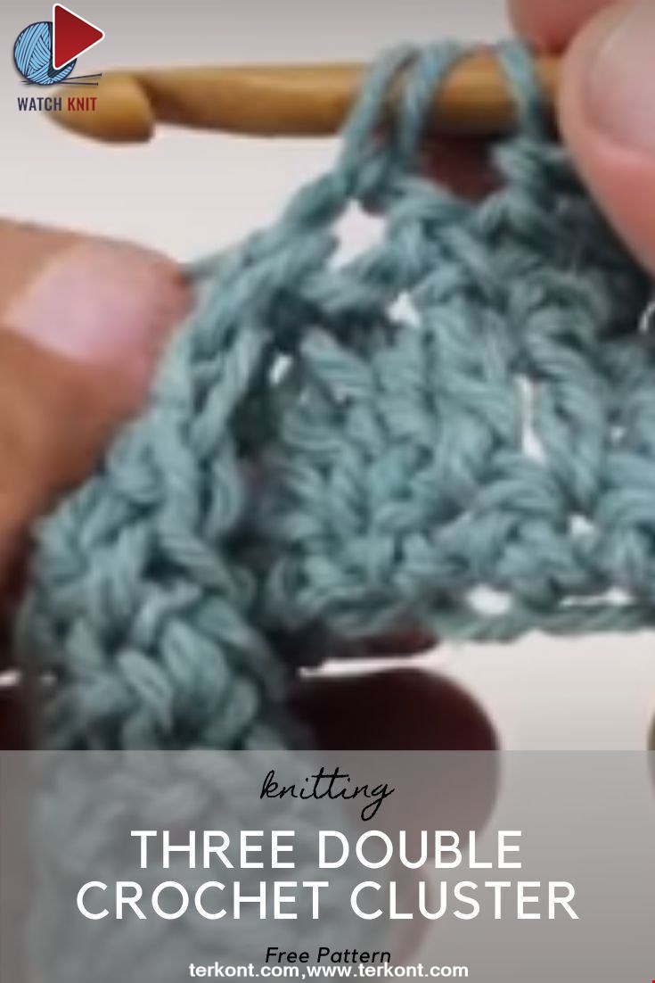 How to Crochet the Three Double Crochet Cluster Stitch
