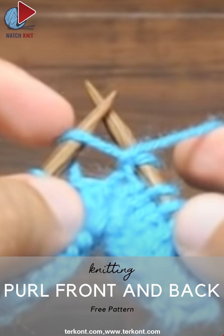 How to Knit the Purl Front and Back Increase (PFB)