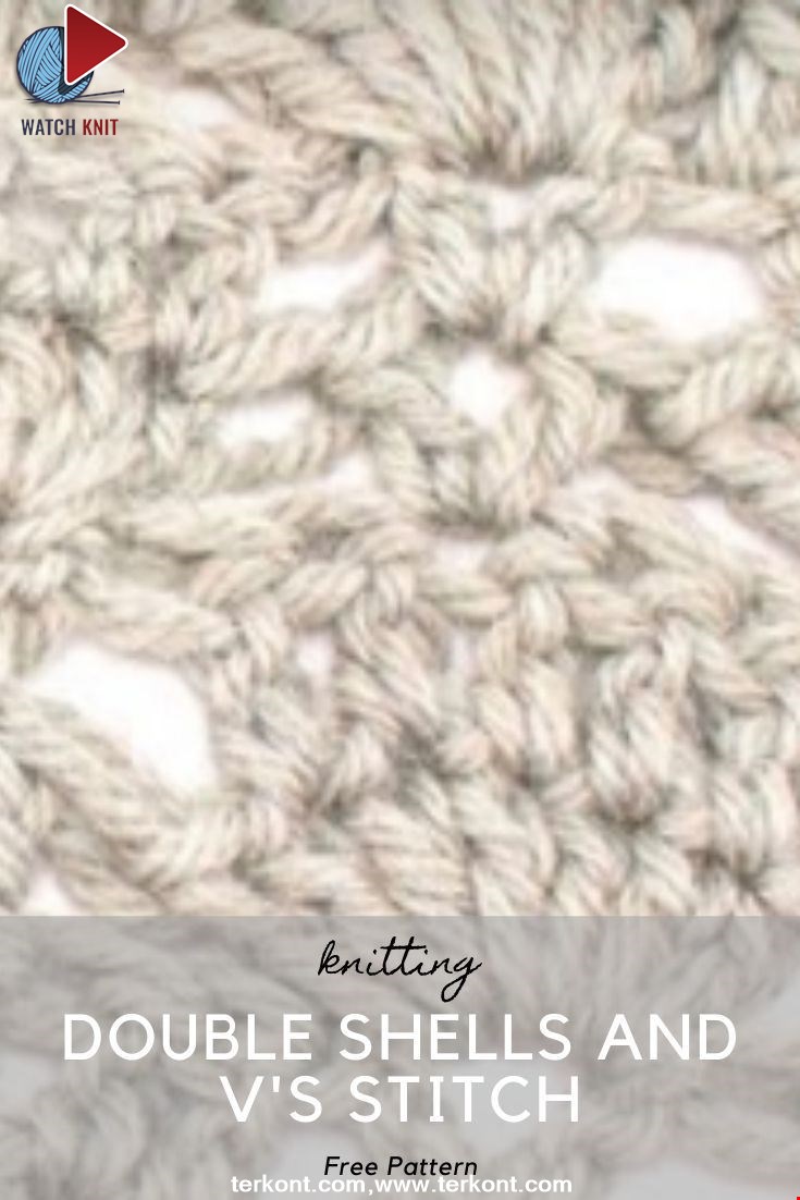How to Crochet the Double Shells and V's Stitch