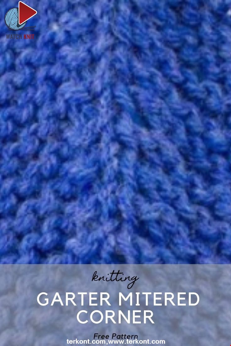 How to Knit the Garter Mitered Corner Stitch