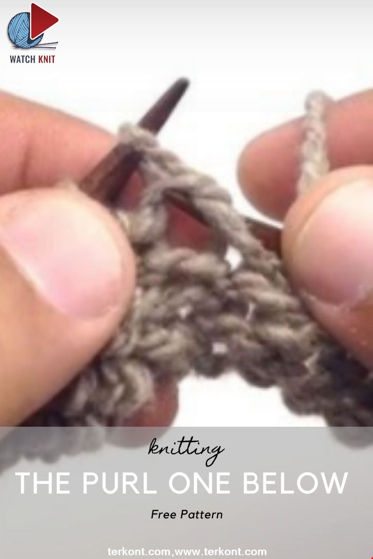 How to Knit the Purl One Below 