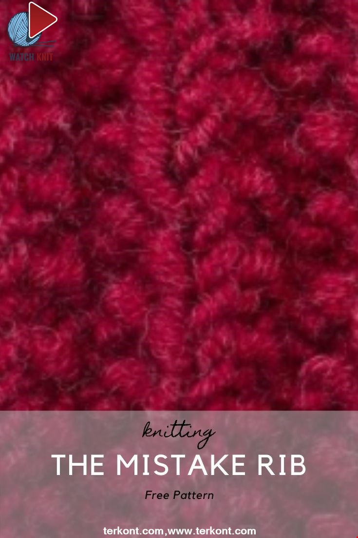 The Mistake Rib Stitch :: Knitting Stitch #529 :: Right Handed