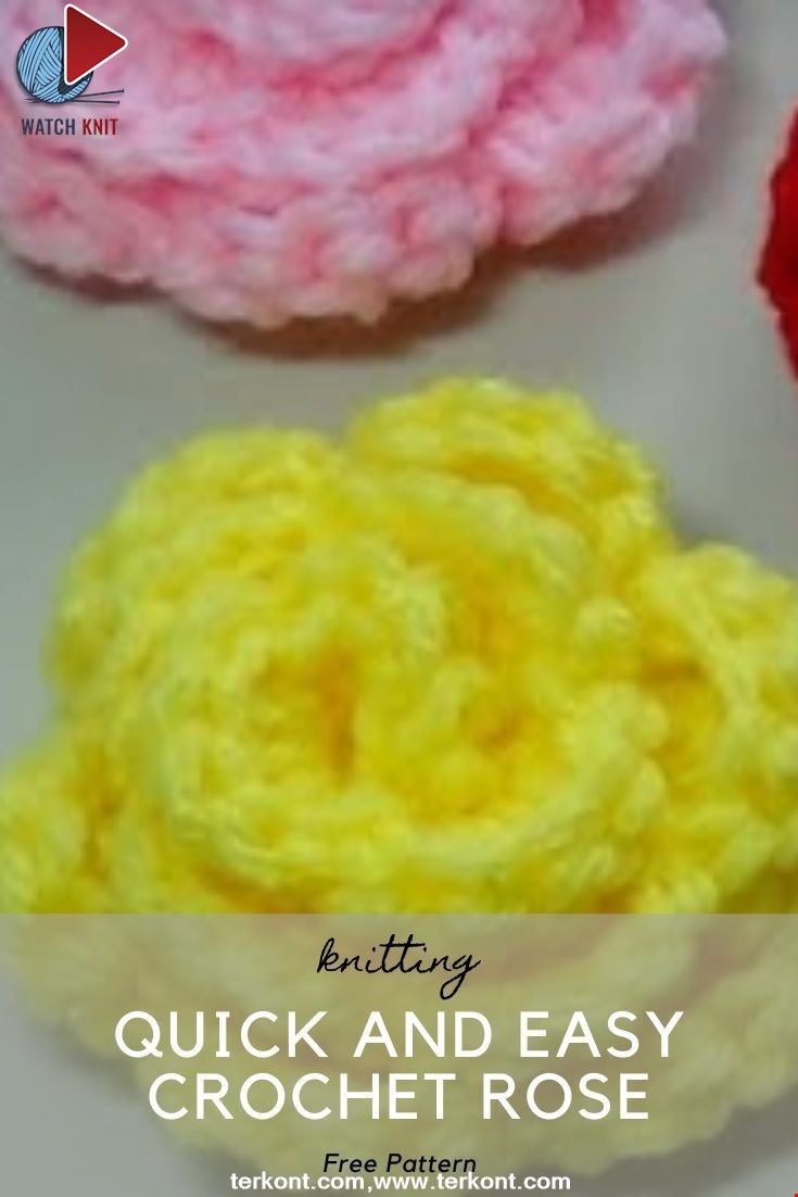 Quick and Easy Crochet Rose