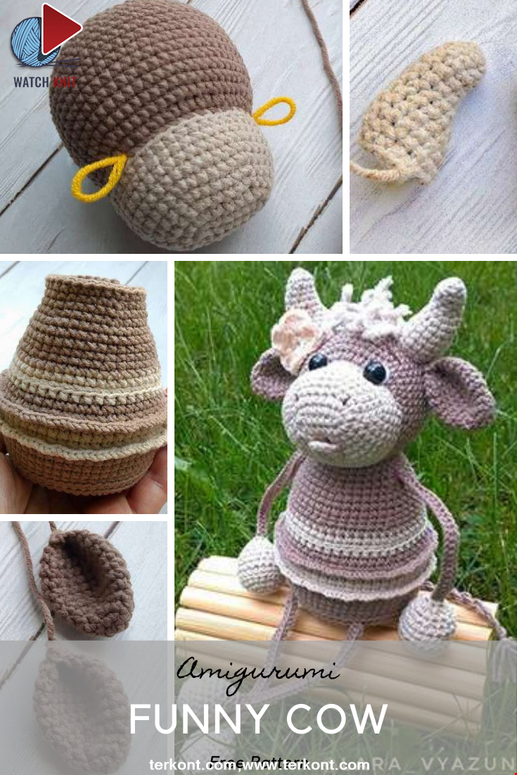 Amigurumi Funny Cow Crochet Pattern