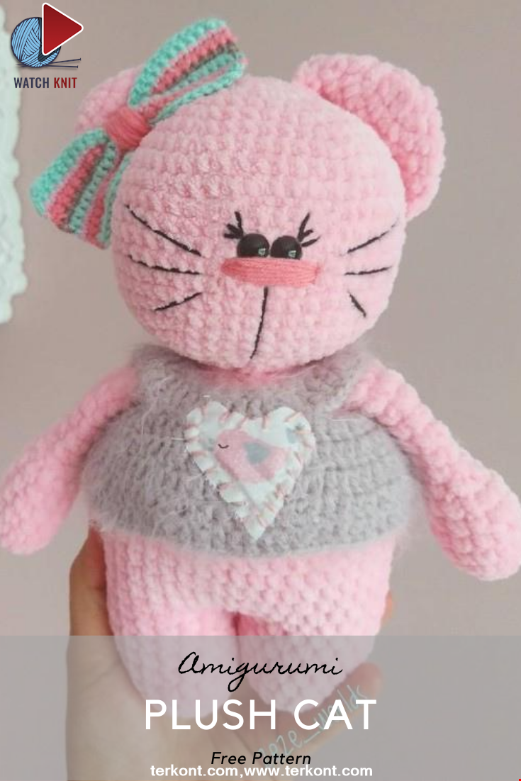 Plush Cat Crochet Pattern