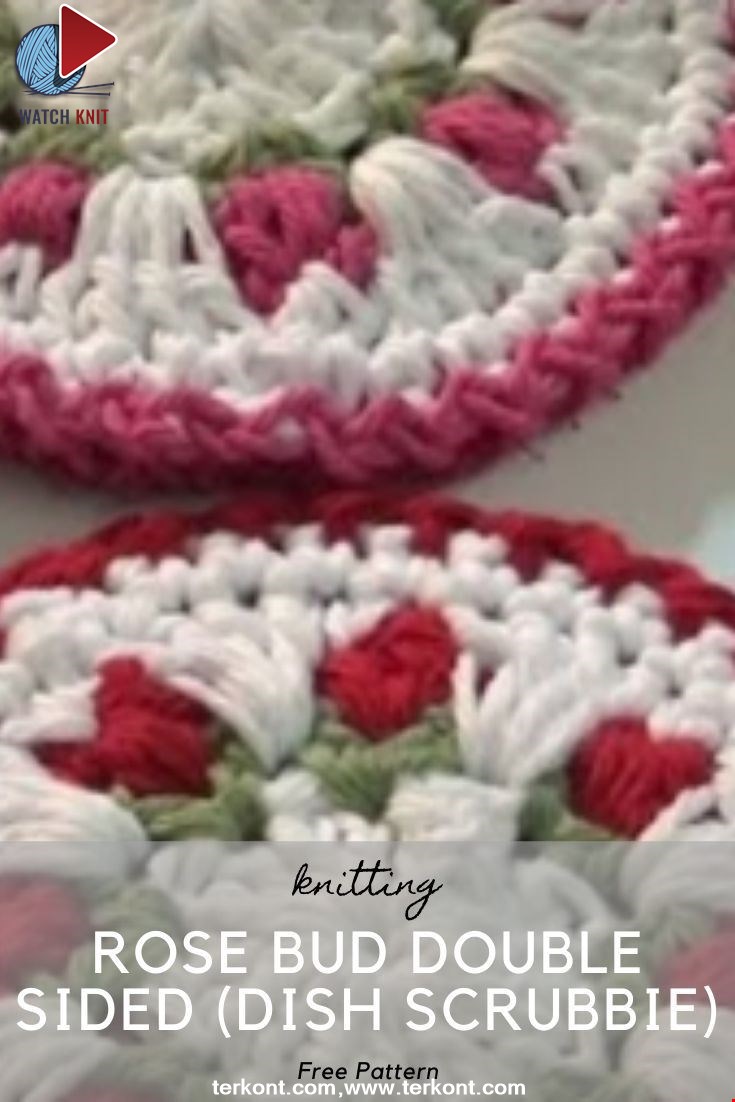 Rose Bud Double Sided (Dish Scrubbie)