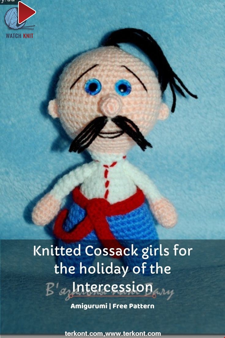 Knitted Cossack girls for the holiday of the Intercession