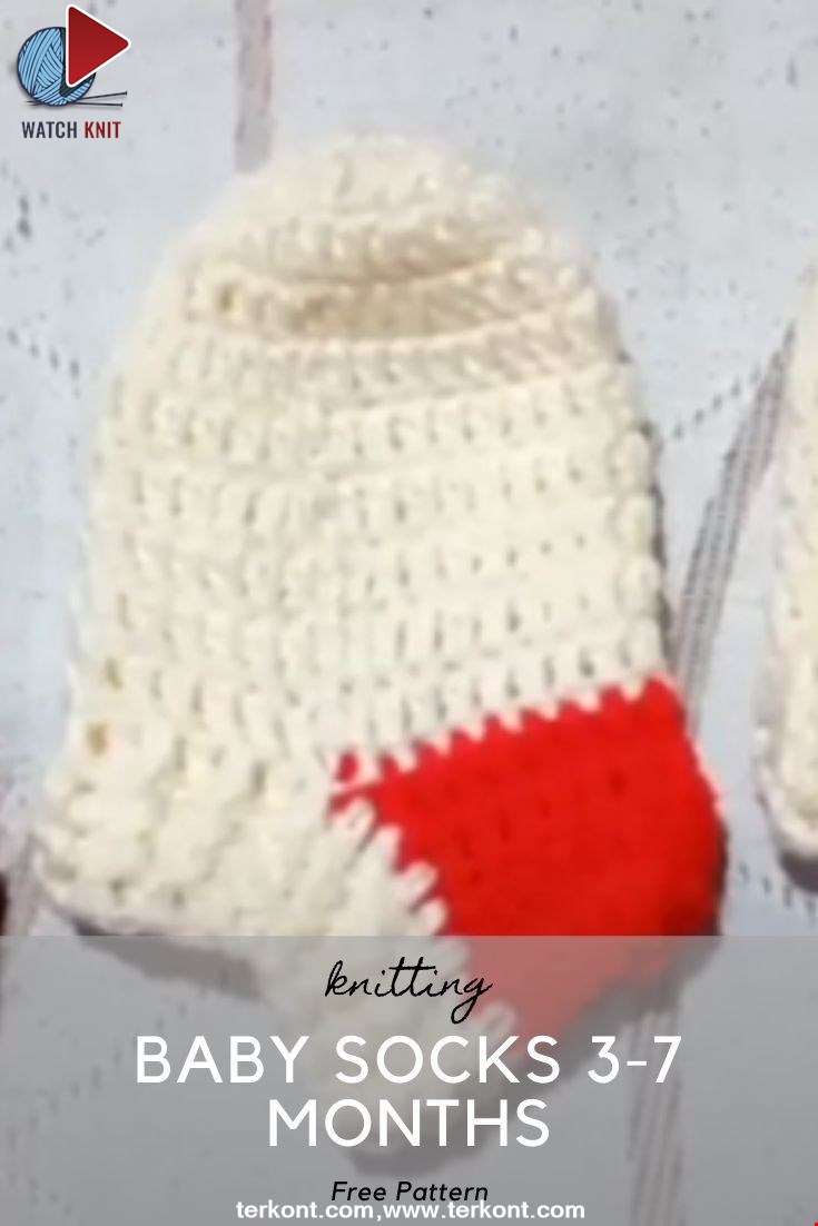 Crochet Baby Socks 3-7 Months Tutorial