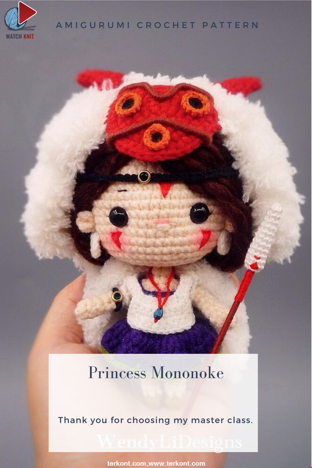 Amigurumi Princess Mononoke Crochet Pattern