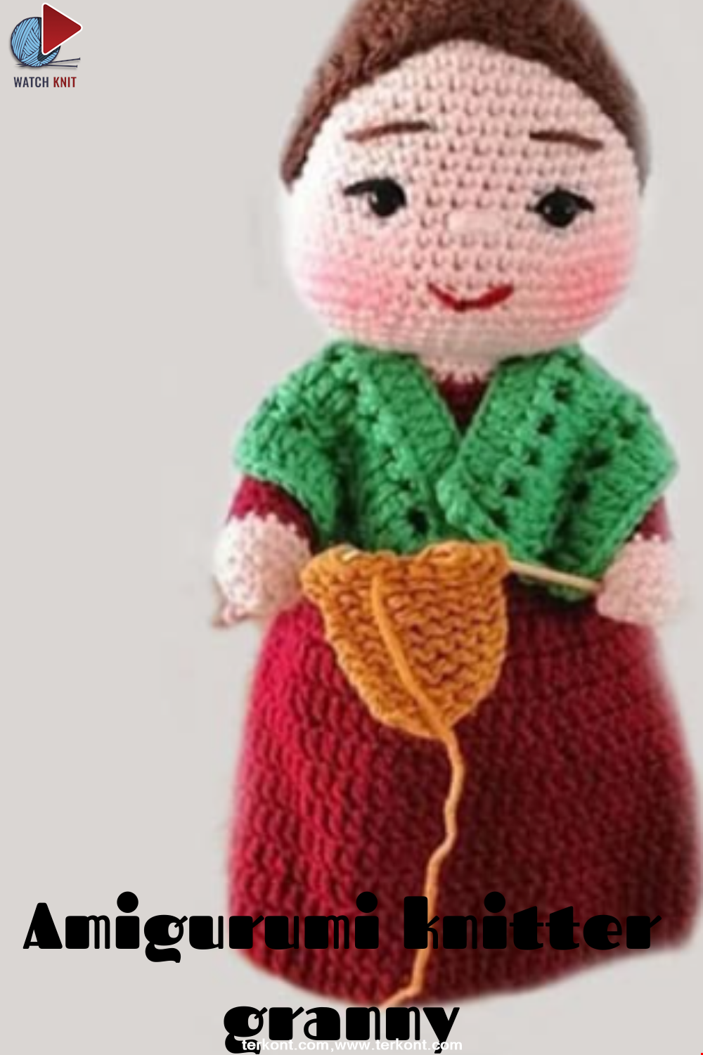 Amigurumi knitter granny recipe and making