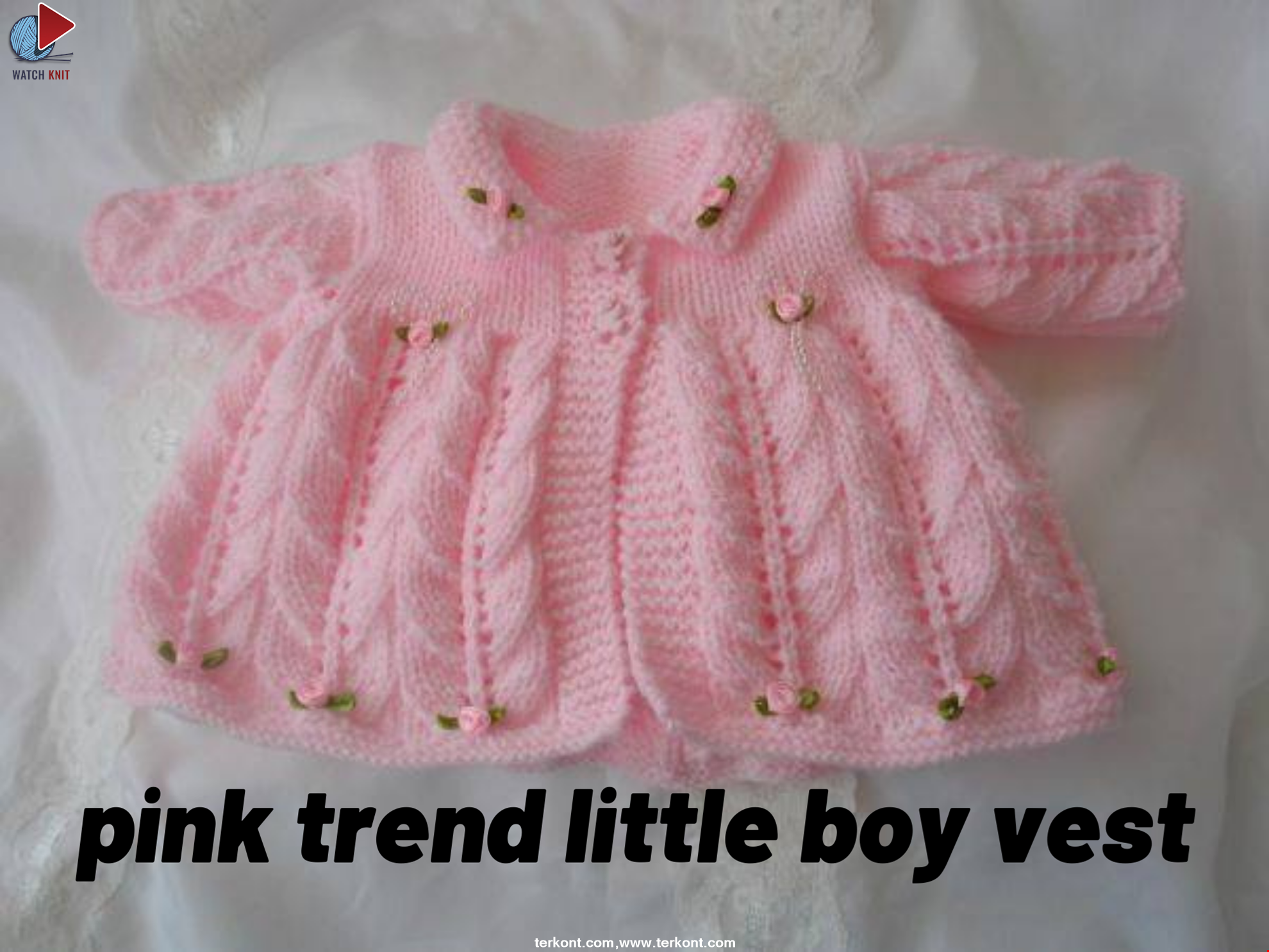 pink baby girl vest making and recipe